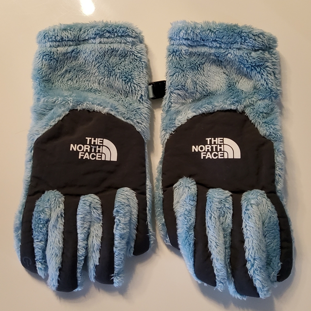 The North Face 2 Pairs of Fuzzy Gloves One Womens Size S One Girls Size M